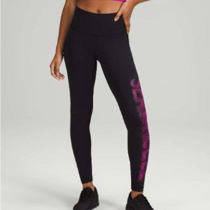 lululemon Seawheeze Speed Wunder Mid-Rise Tight 28" *Reflective Black Size 6 NWT